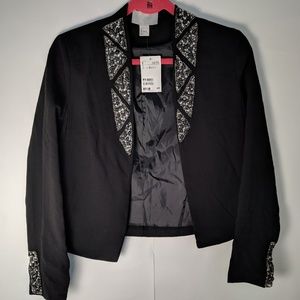 H&M Embellished Lapel Suit Jacket